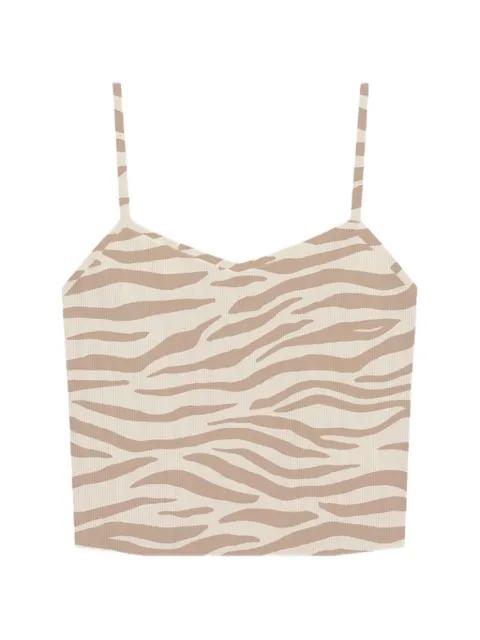 zebra print crop-top by MC2 SAINT BARTH