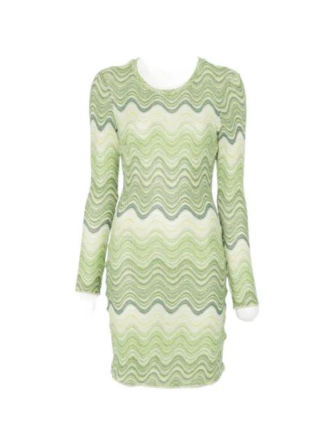 zigzag-knit long-sleeve dress by MC2 SAINT BARTH