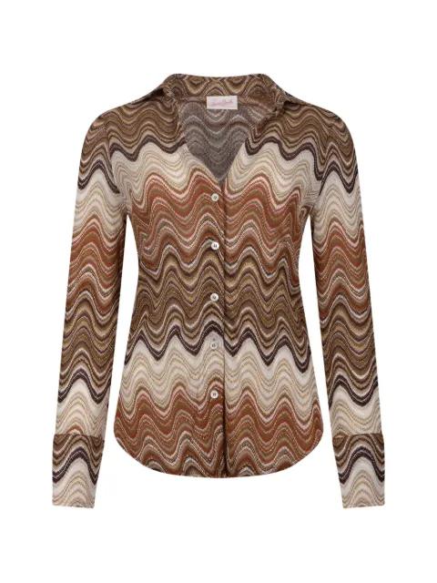 zigzag-knit long-sleeve shirt by MC2 SAINT BARTH