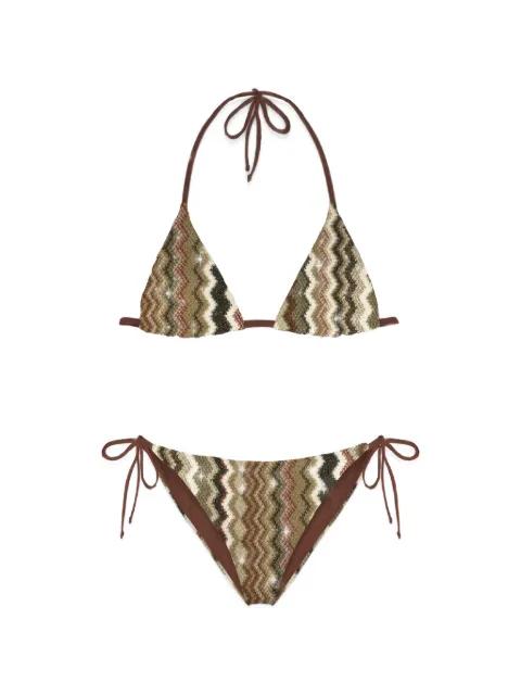 zigzag-stripe bikini by MC2 SAINT BARTH