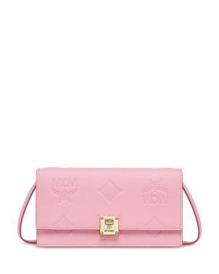Aren Embossed Monogram Chain Wallet by MCM