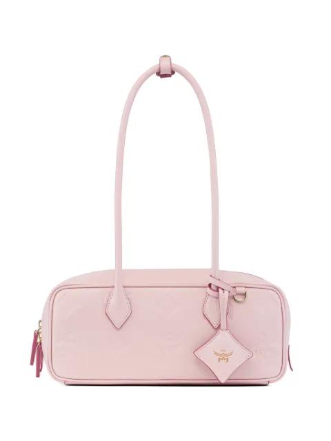 Aren Maxi Monogram leather shoulder bag by MCM