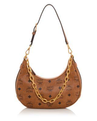 Aren Visetos Hobo Shoulder Bag by MCM