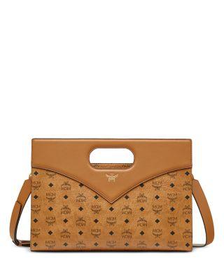 Diamond VI Leather & Canvas Handbag by MCM