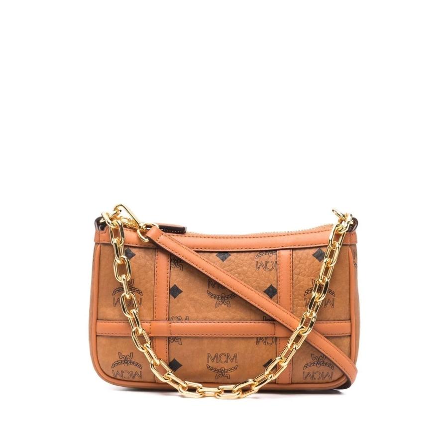 MCM Ladies Delmy Shoulder Bag in Cognac Visetos by MCM
