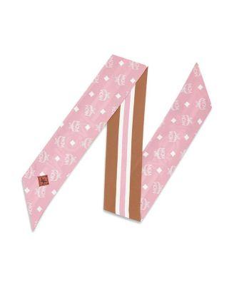 Monogram Print Petite Scarf in Organic Silk by MCM