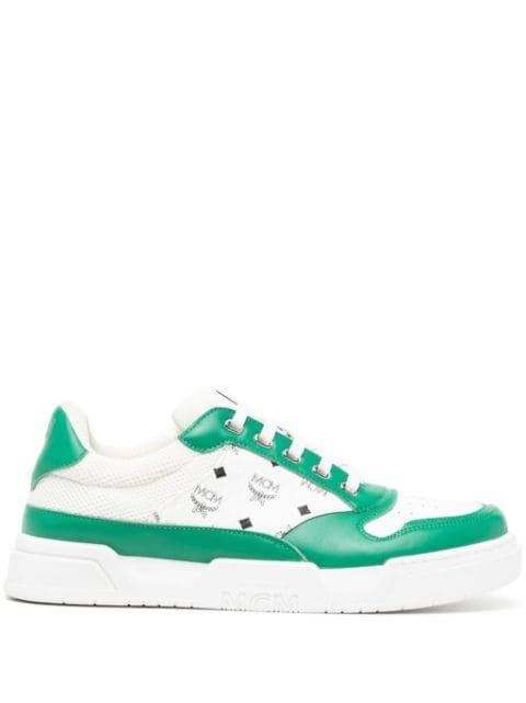 Skyward monogram-print low-top sneakers by MCM