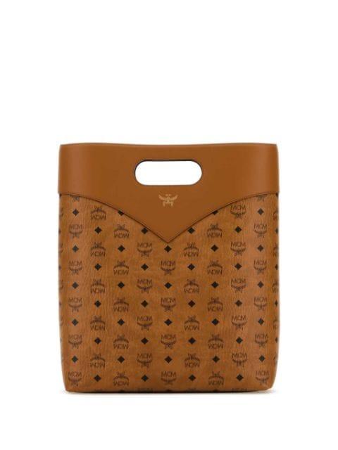 Visetos-print leather bag by MCM