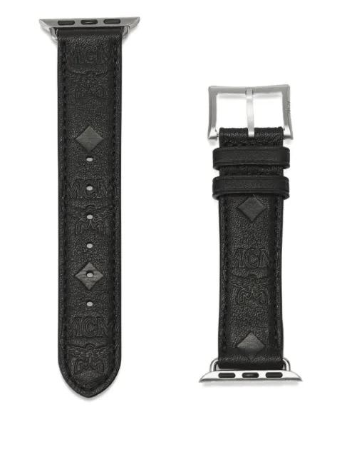 embossed-monogram leather Apple Watch band by MCM