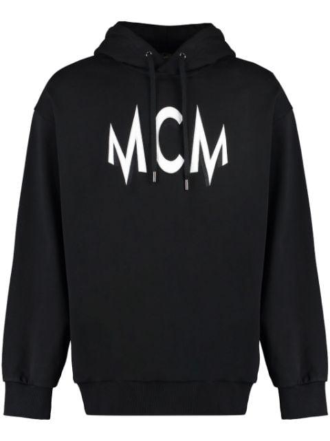intarsia-logo hoodie by MCM