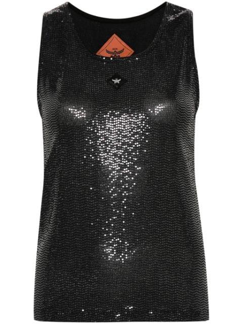 logo-patch tank top by MCM
