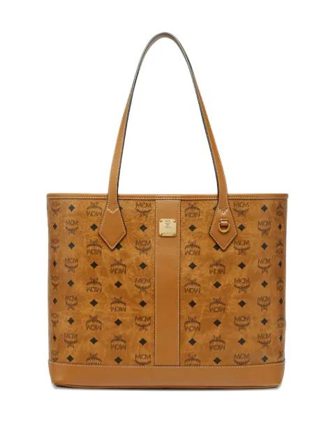 logo-pattern tote bag by MCM