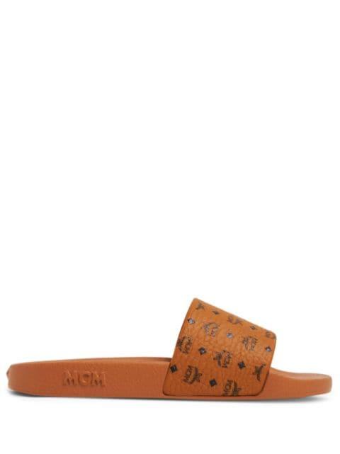 logo-print moulded-footbed slides by MCM