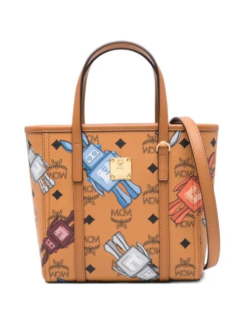 mini Toni robot-motif tote bag by MCM