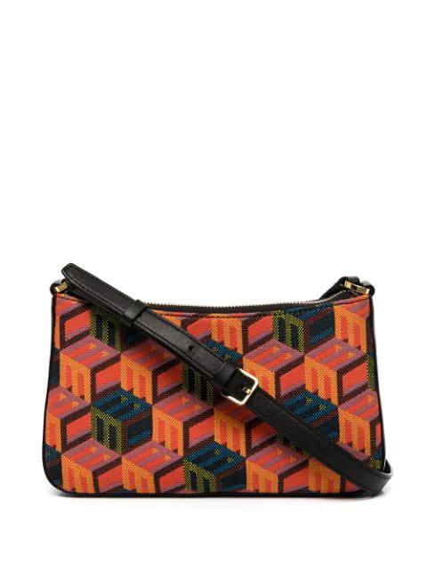 mini cubic-monogram shoulder bag by MCM