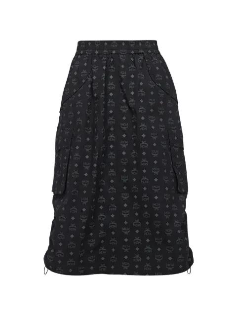 monogram cargo skirt by MCM