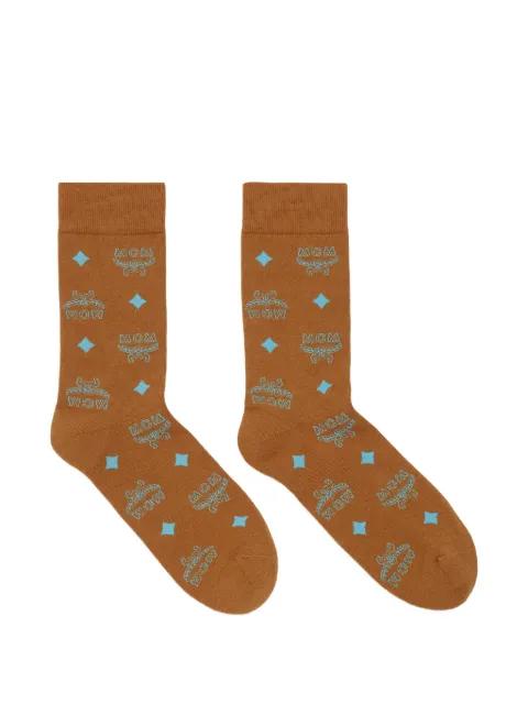 monogram knit socks by MCM