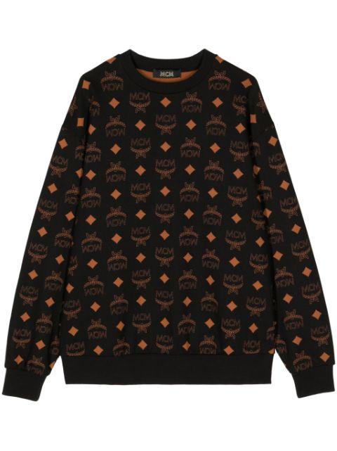 monogram-print cotton sweatshirt by MCM