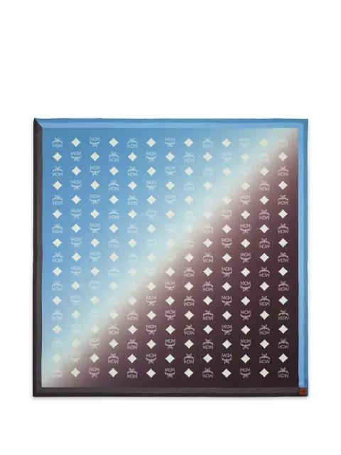 monogram-print silk scarf by MCM