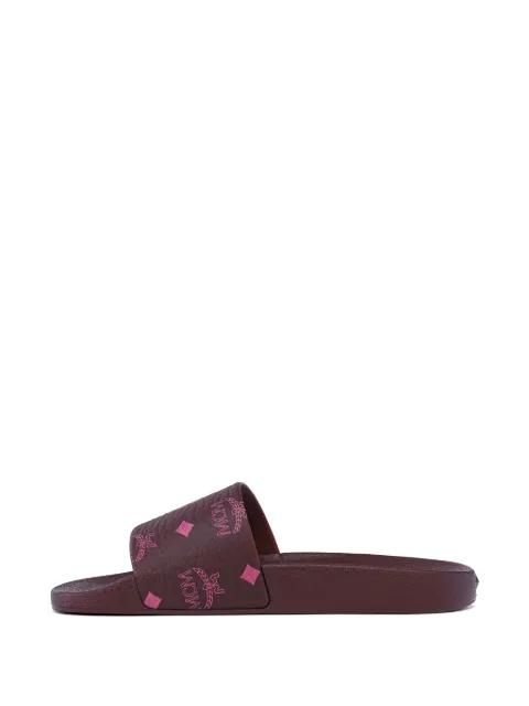 monogram-print slides by MCM