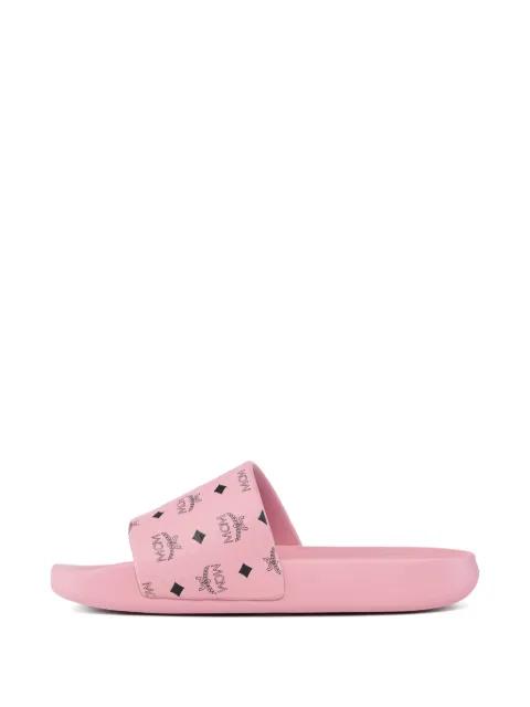 monogram-print slides by MCM