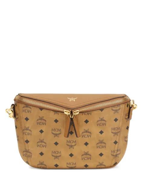 small Diamant 3D logo-patterned messenger bag by MCM