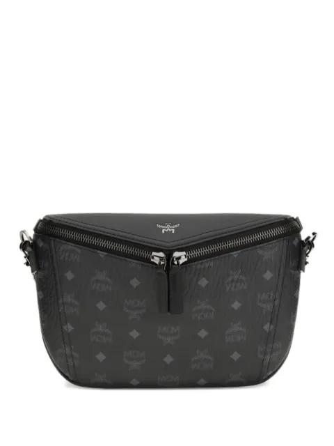 small Diamant 3D logo-printed zip messenger bag by MCM