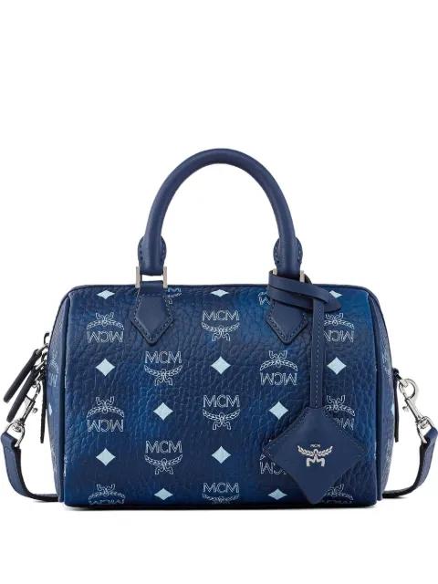 small Ella Boston Visetos monogram tote bag by MCM