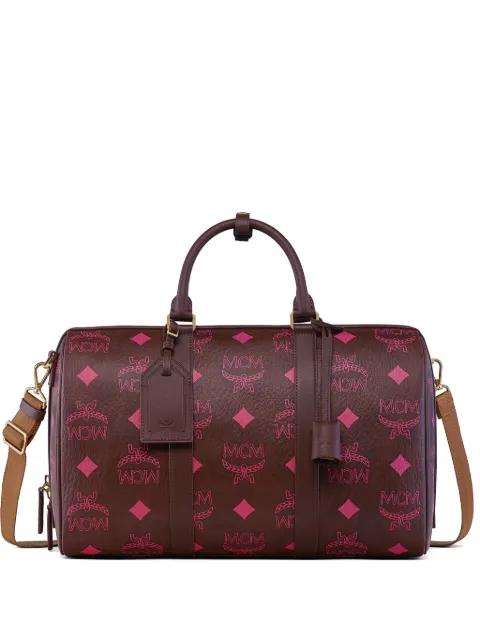 small Ottomar Maxi Visetos weekender bag by MCM