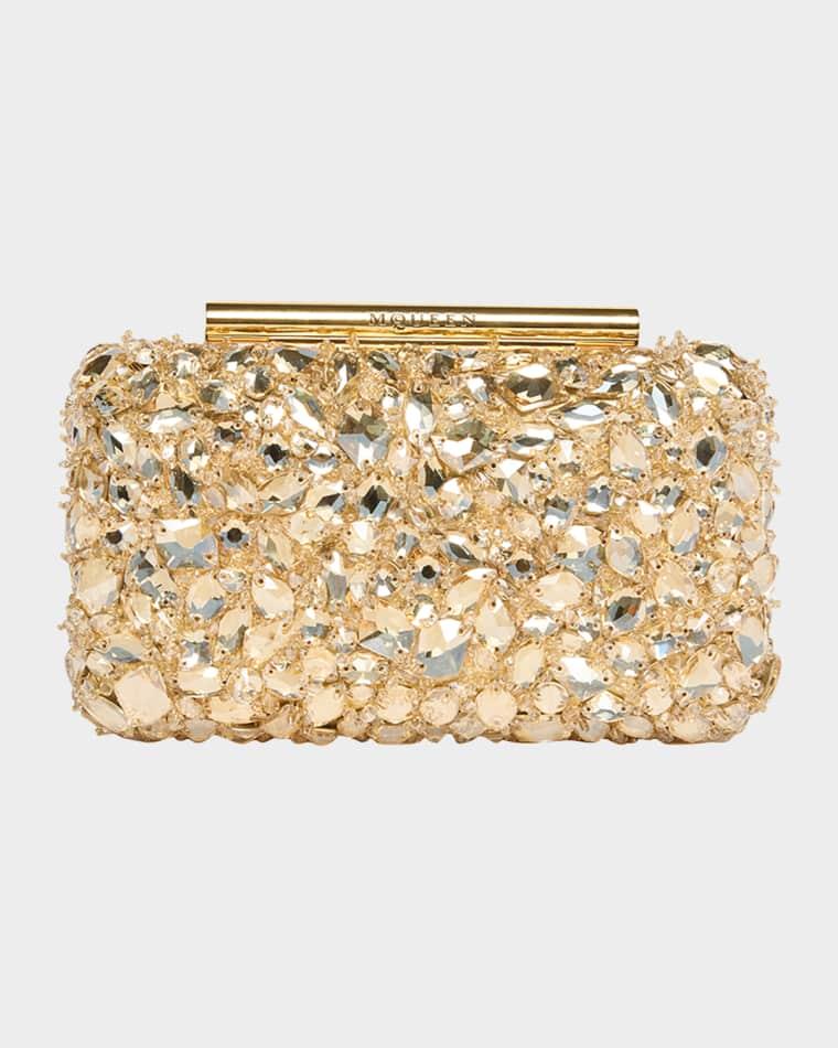 Bead & Crystal T-Bar Clutch Bag by MCQUEEN