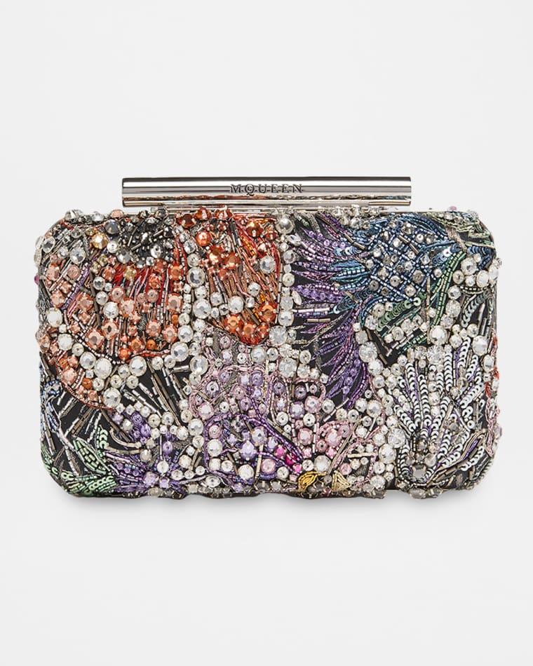 Bead & Crystal T-Bar Clutch Bag by MCQUEEN
