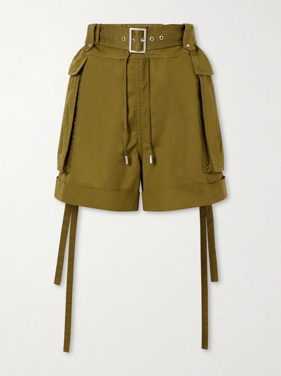 Belted cotton-twill shorts by MCQUEEN
