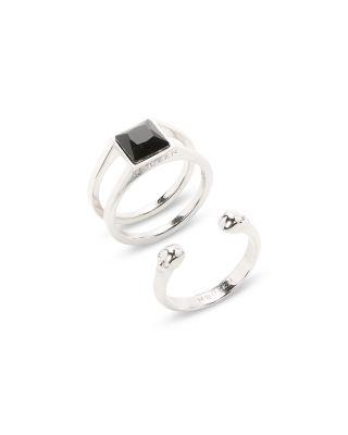 Brass & Glass Skull Ring by MCQUEEN