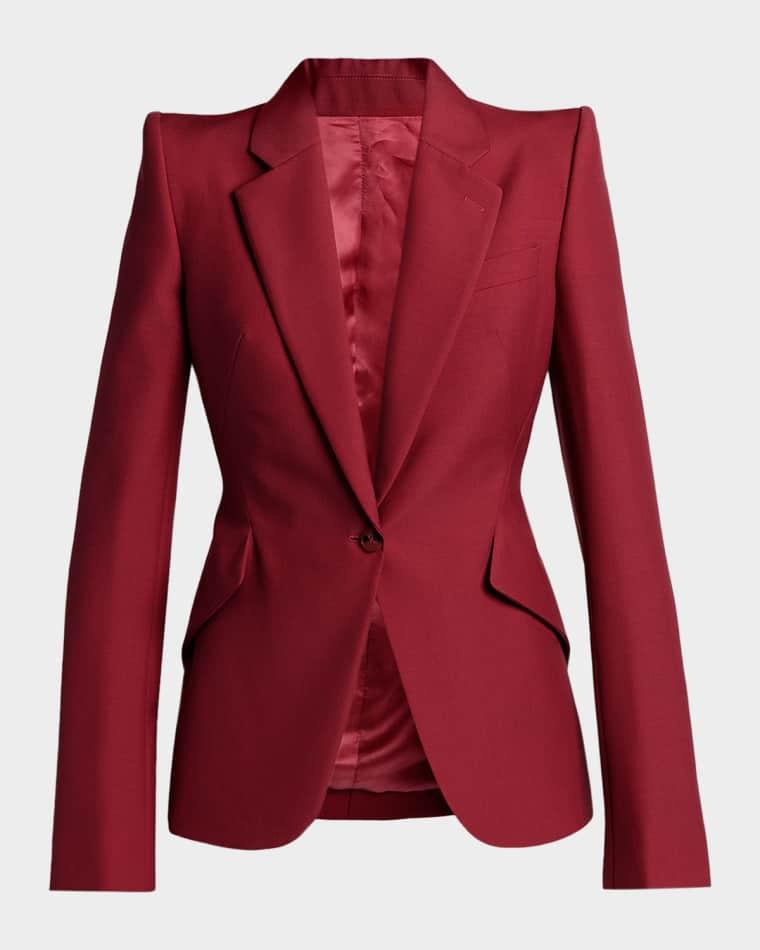 Certified Wool Mohair Single-Breasted Jacket by MCQUEEN