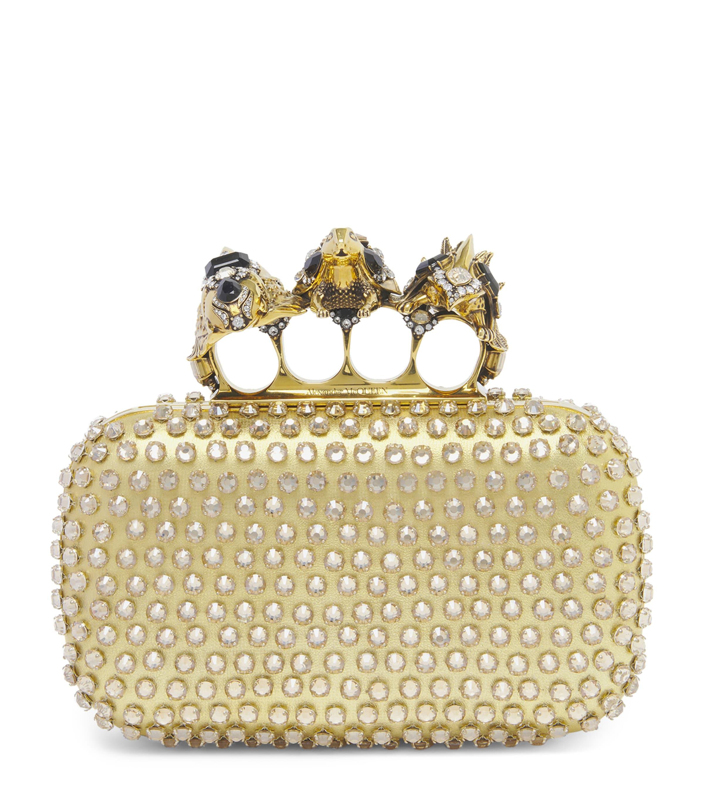 Crystal Bosch Knuckle Clutch Bag by MCQUEEN