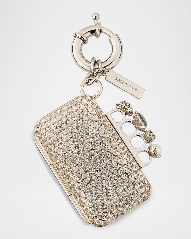 Crystal-Encrusted Knuckle Clutch Bag Charm by MCQUEEN