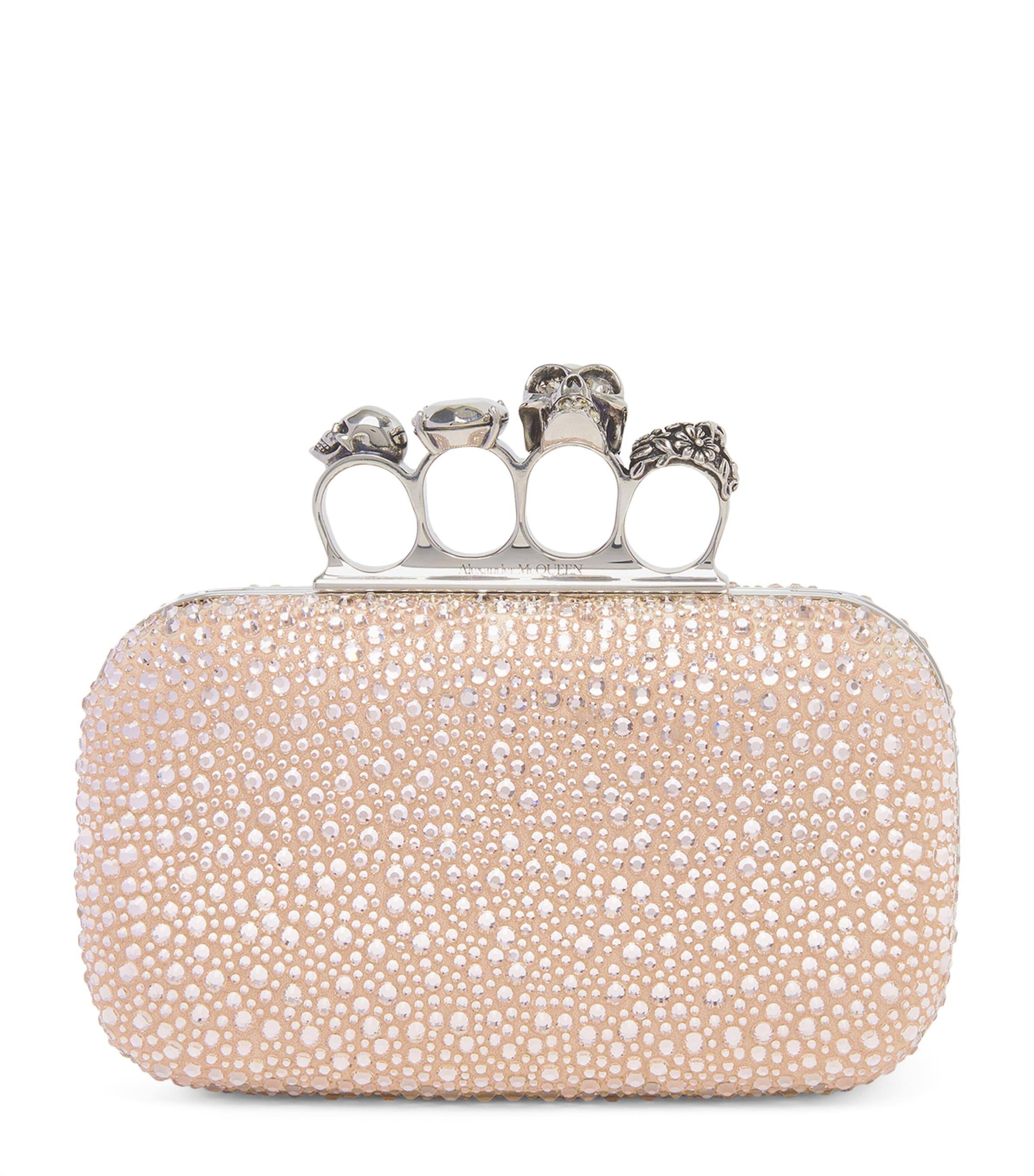 Crystal Skull Four-Ring Clutch Bag by MCQUEEN