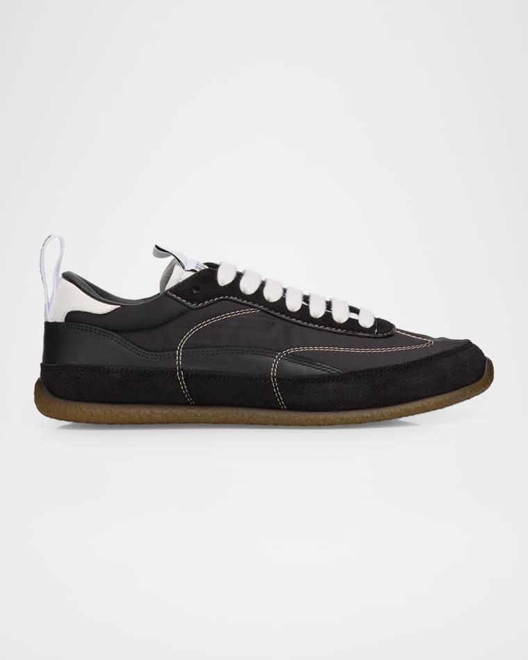 EC1 Mixed Leather and Nylon Low-Top Trainers by MCQUEEN
