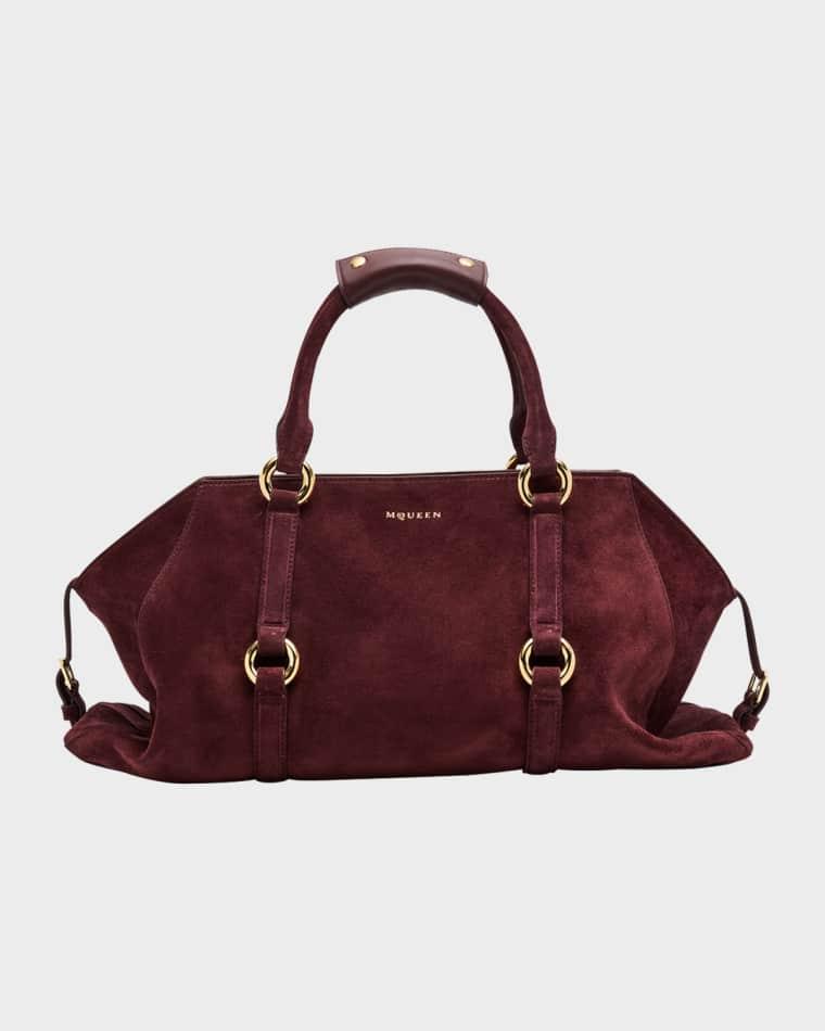 Farringdon Medium Suede Top-Handle Bag by MCQUEEN