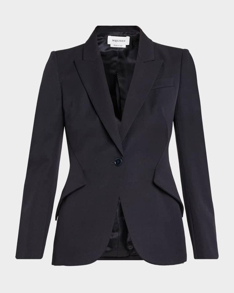 Grain De Poudre Wool Single-Breasted Blazer by MCQUEEN