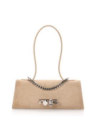 Knuckle Embossed Suede Shoulder Bag by MCQUEEN