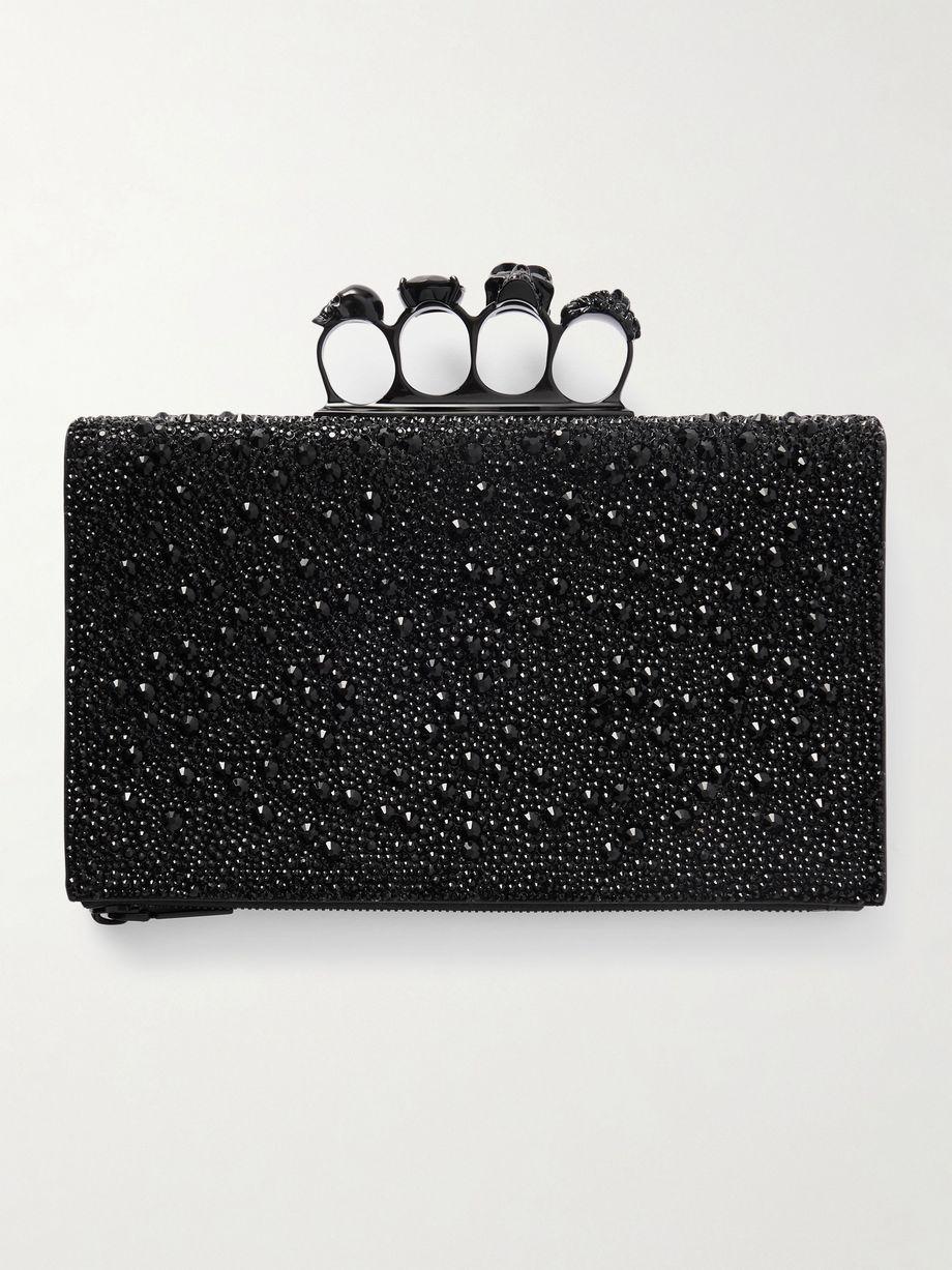 Knuckle embellished leather pouch by MCQUEEN