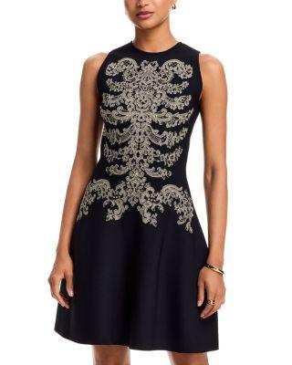 Lace Rib Cage Jacquard Mini Dress by MCQUEEN