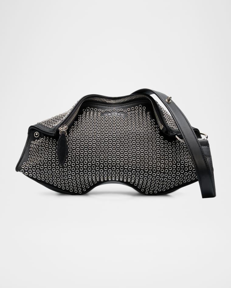 Manta Eyelet-Covered Leather Clutch Bag by MCQUEEN