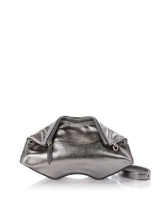 Manta Metallic Leather Shoulder Bag by MCQUEEN