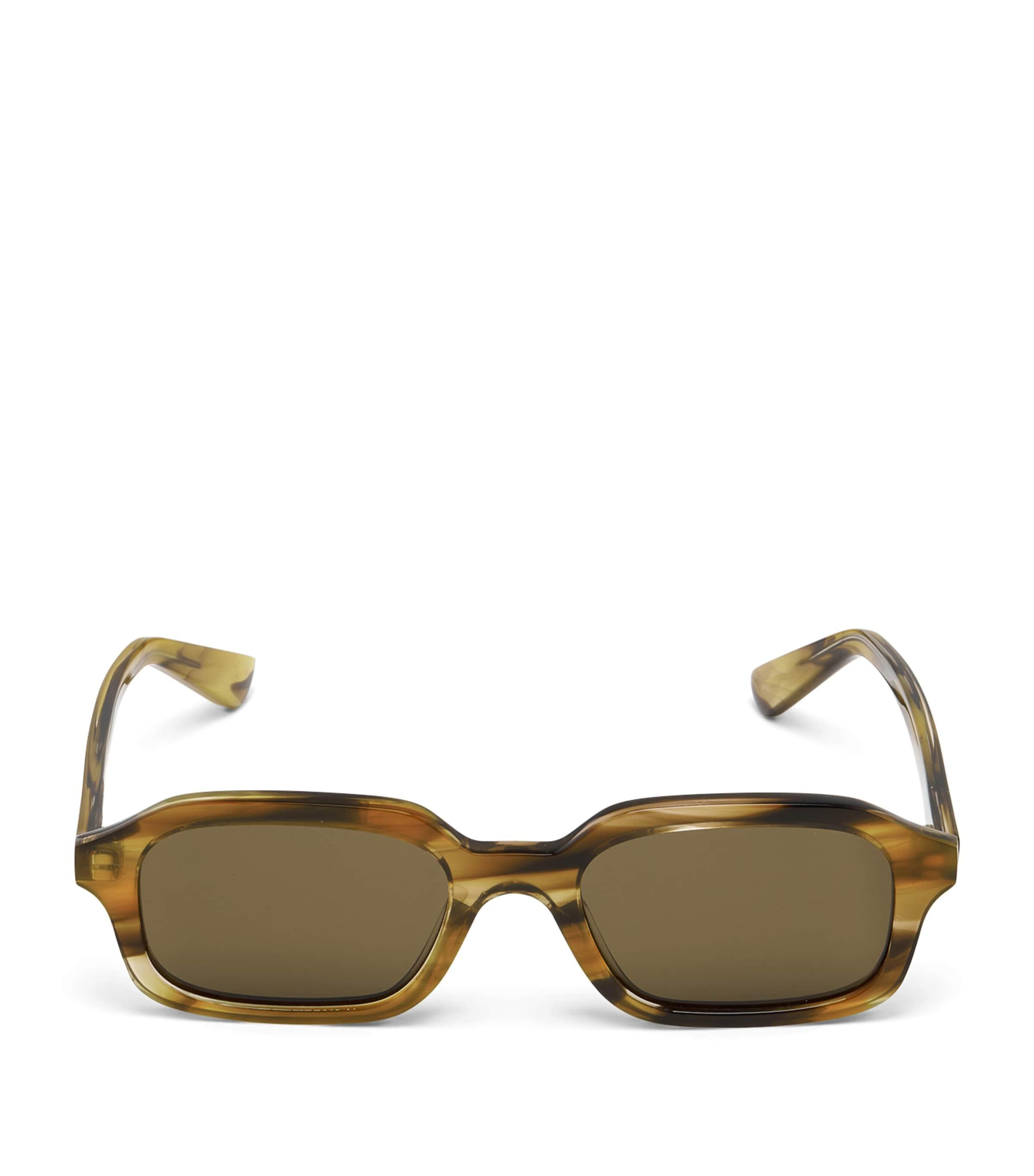 McQueen Tortoiseshell Rectangular Sunglasses by MCQUEEN