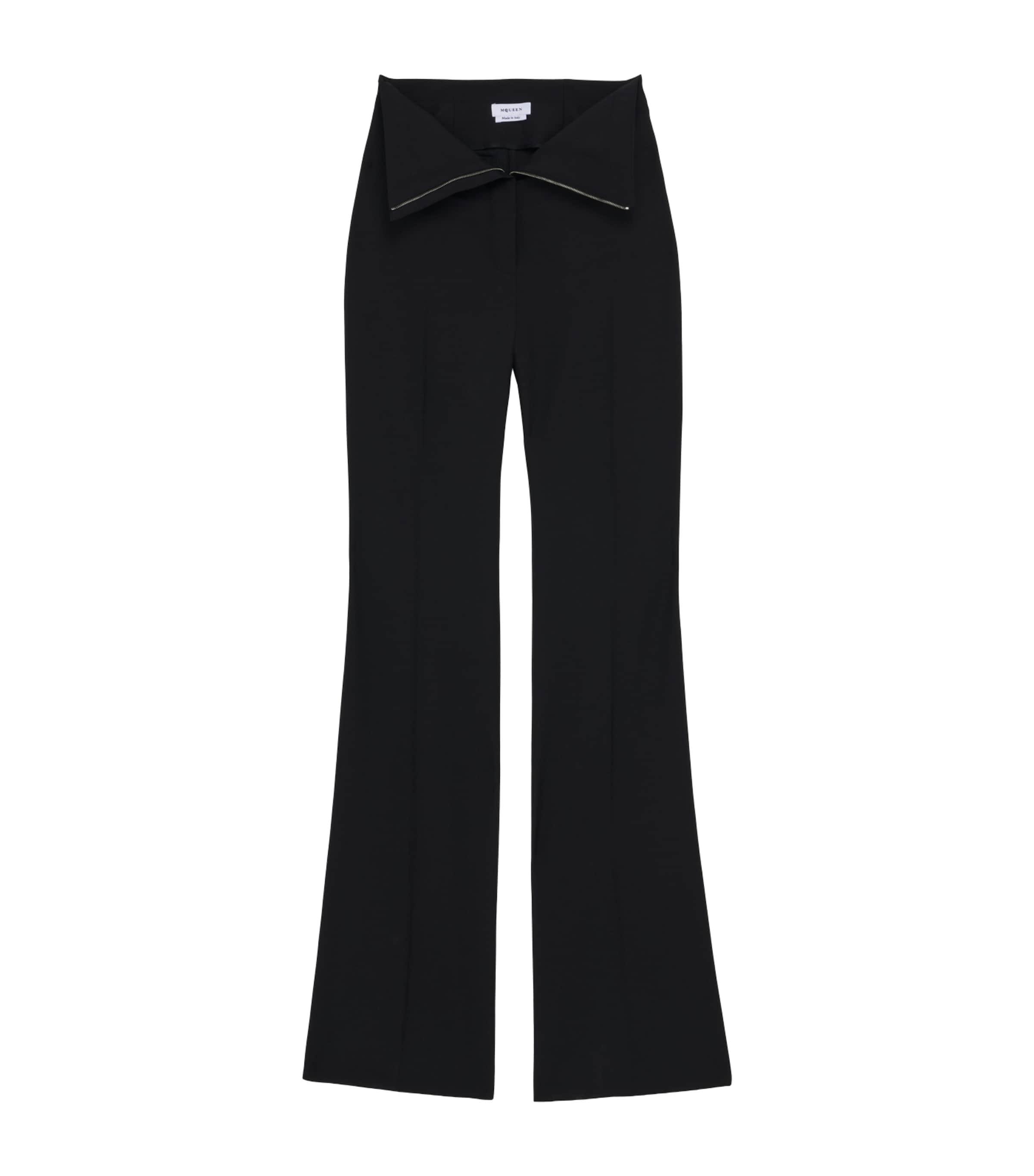 McQueen Wool Foldover-Waist Trousers by MCQUEEN