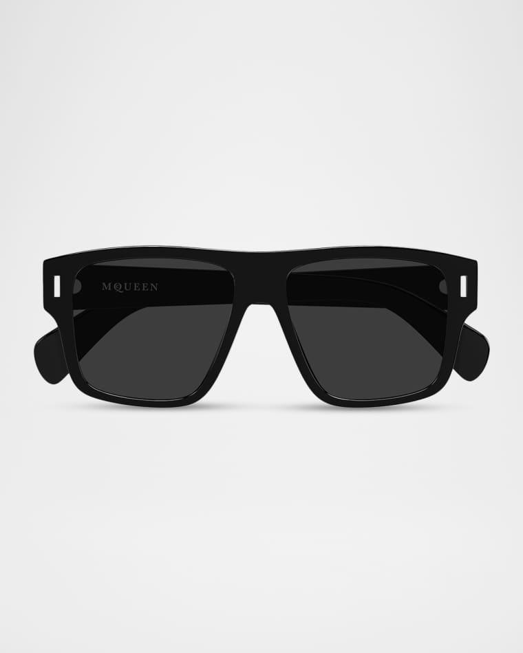 Men's 55mm Square Acetate Sunglasses by MCQUEEN