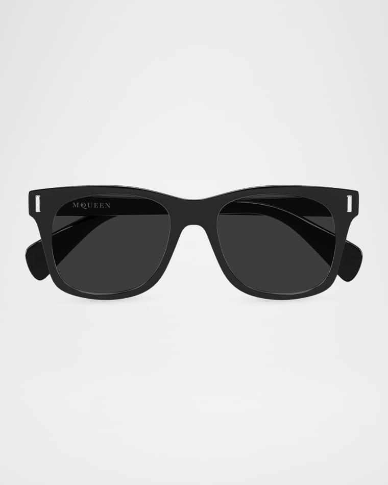 Men's AM0551S-001 Acetate Square Sunglasses by MCQUEEN