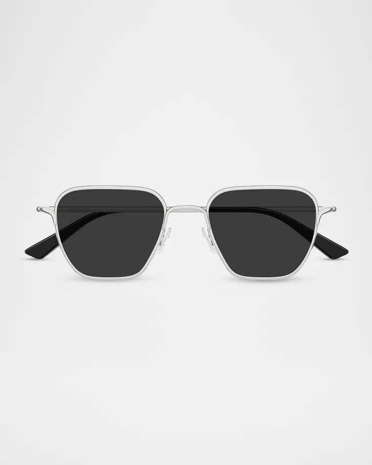 Men's AM0561S-001 Metal Square Sunglasses by MCQUEEN